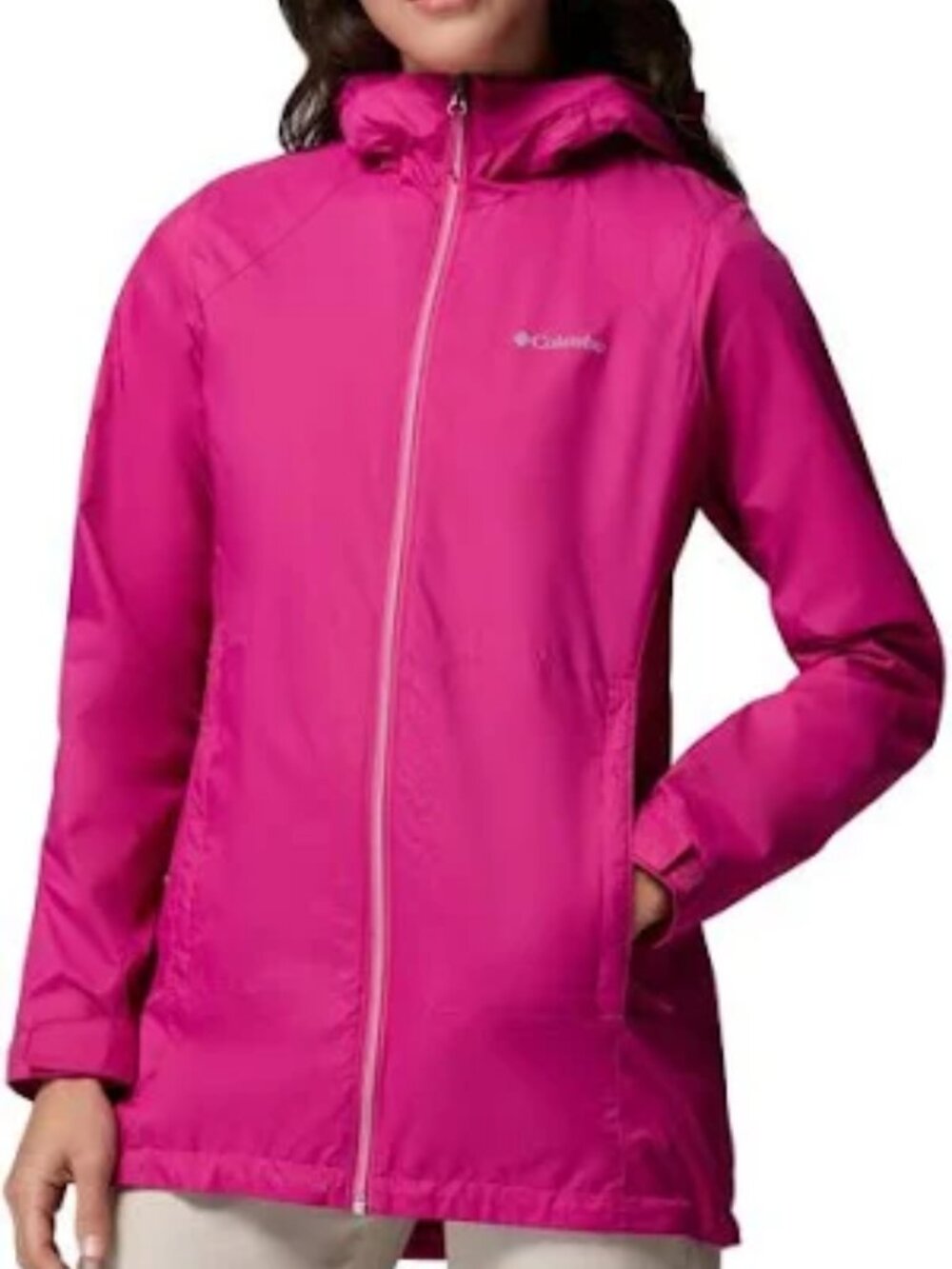 Columbia Rain Jacket Pink Size Medium